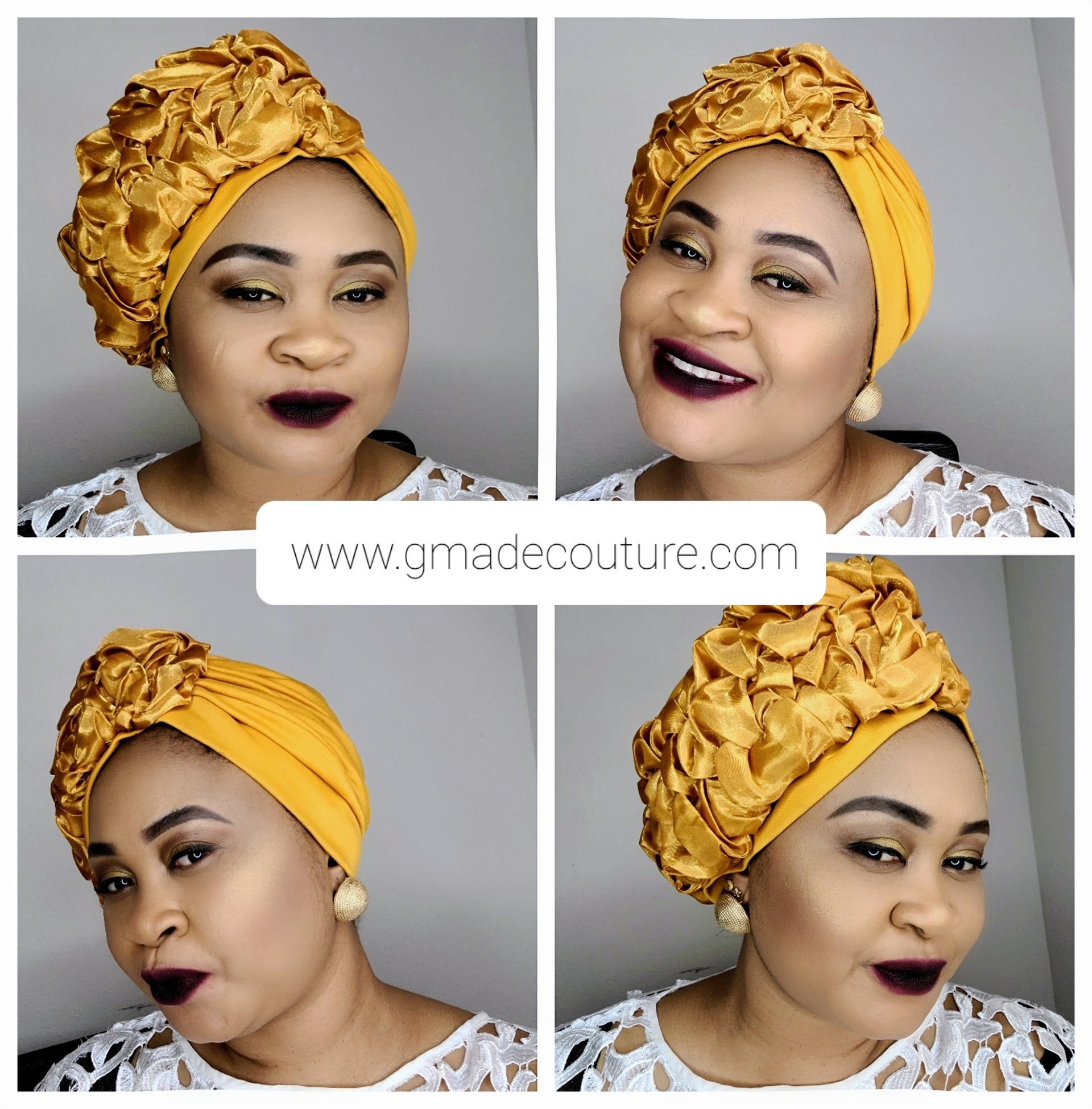 TURBAN CAP WITH CUPION SIDE UP-DO EMBELLISHMENTS- 3