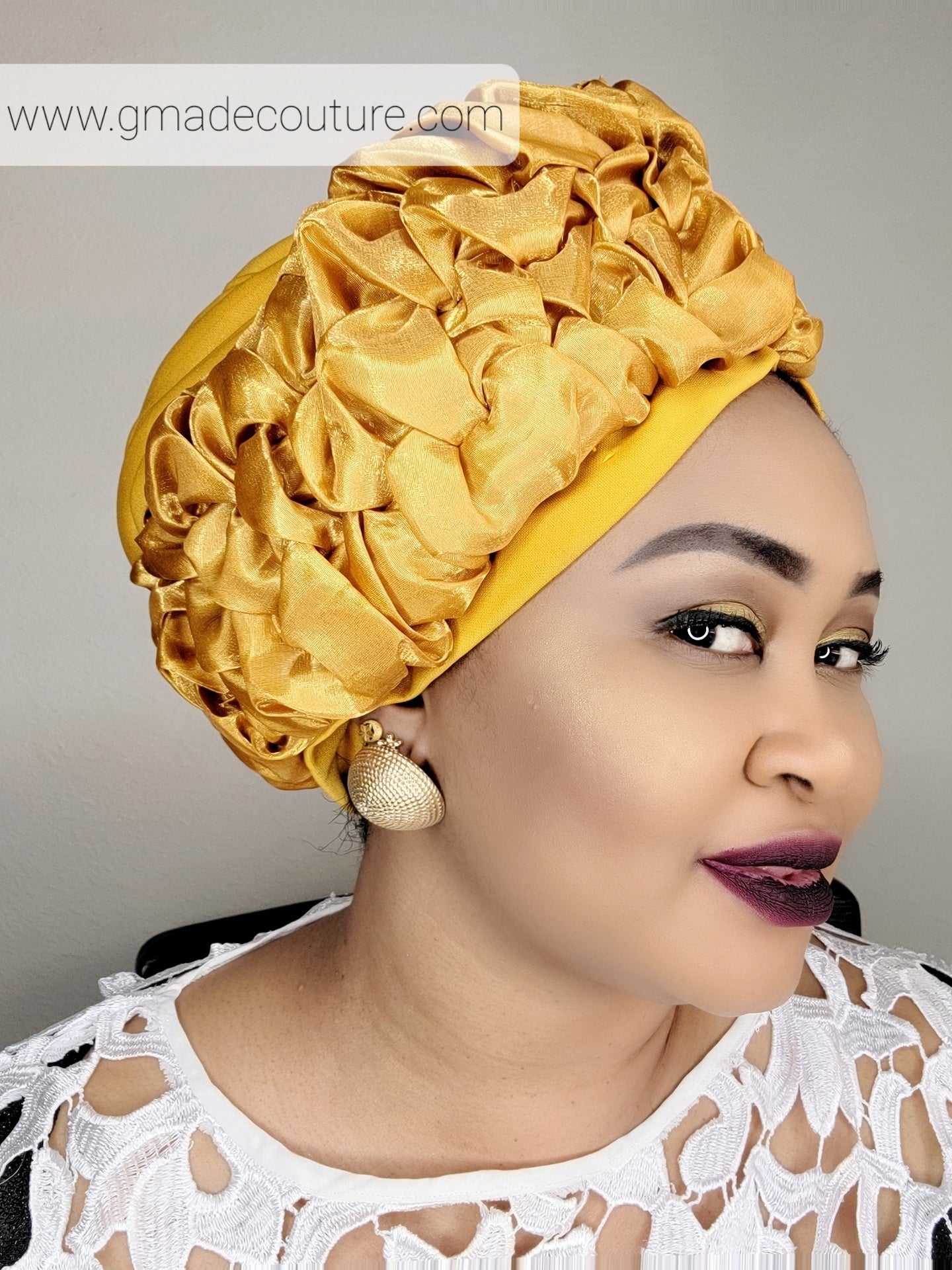 TURBAN CAP WITH CUPION SIDE UP-DO EMBELLISHMENTS- 3