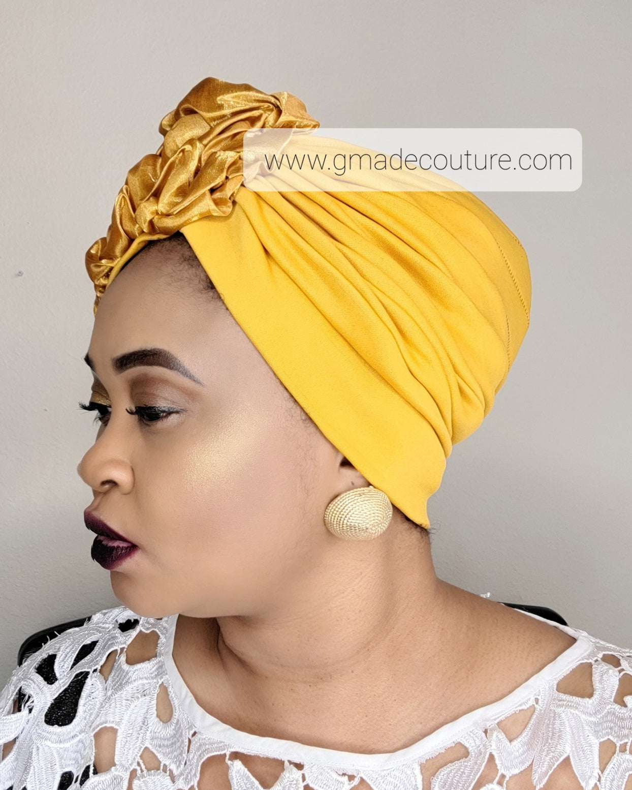 TURBAN CAP WITH CUPION SIDE UP-DO EMBELLISHMENTS- 3