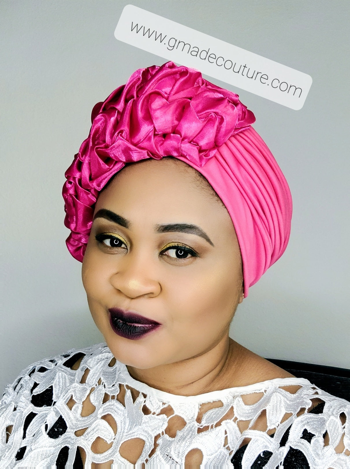 TURBAN CAP WITH CUPION SIDE UP-DO EMBELLISHMENTS 6