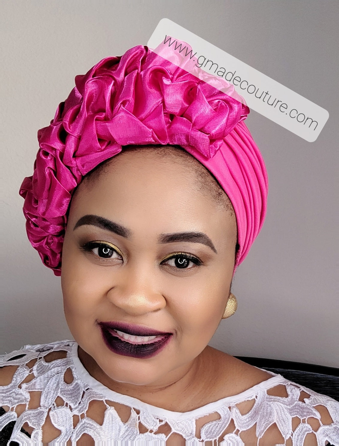 TURBAN CAP WITH CUPION SIDE UP-DO EMBELLISHMENTS 6