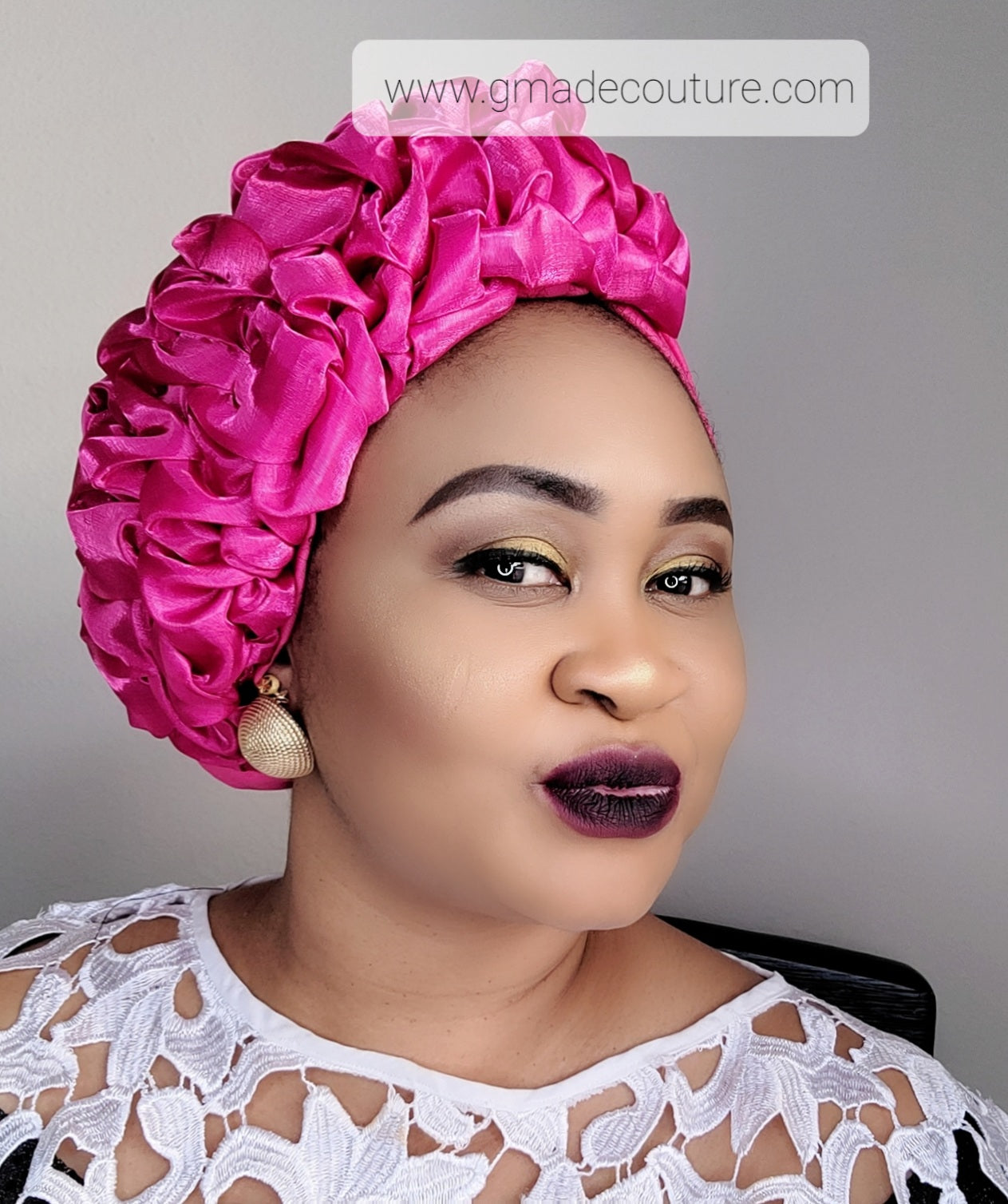 TURBAN CAP WITH CUPION SIDE UP-DO EMBELLISHMENTS 6