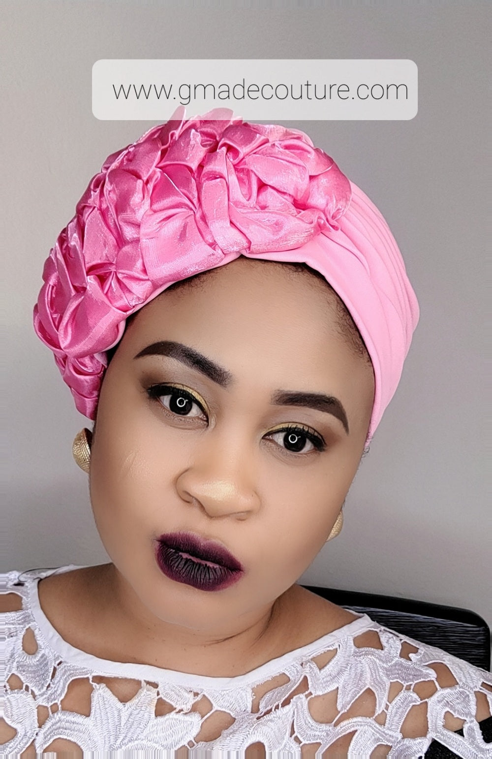 TURBAN CAP WITH CUPION SIDE UP-DO EMBELLISHMENTS 7