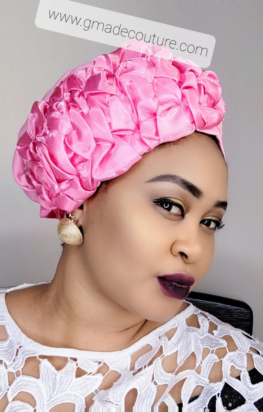 TURBAN CAP WITH CUPION SIDE UP-DO EMBELLISHMENTS 7