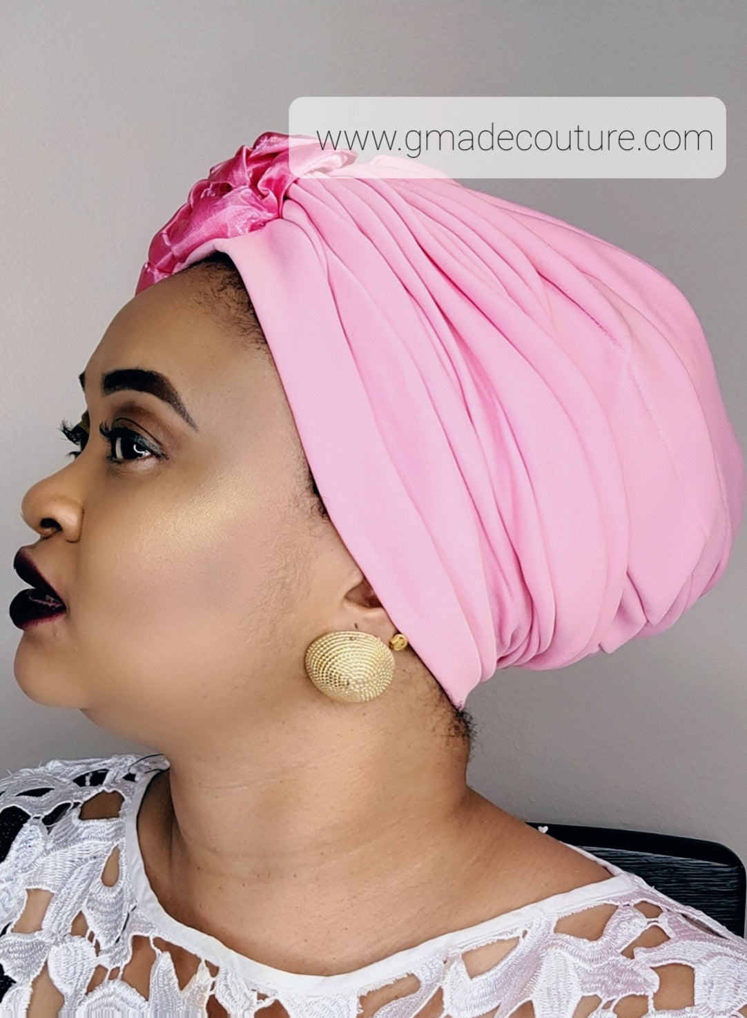 TURBAN CAP WITH CUPION SIDE UP-DO EMBELLISHMENTS 7