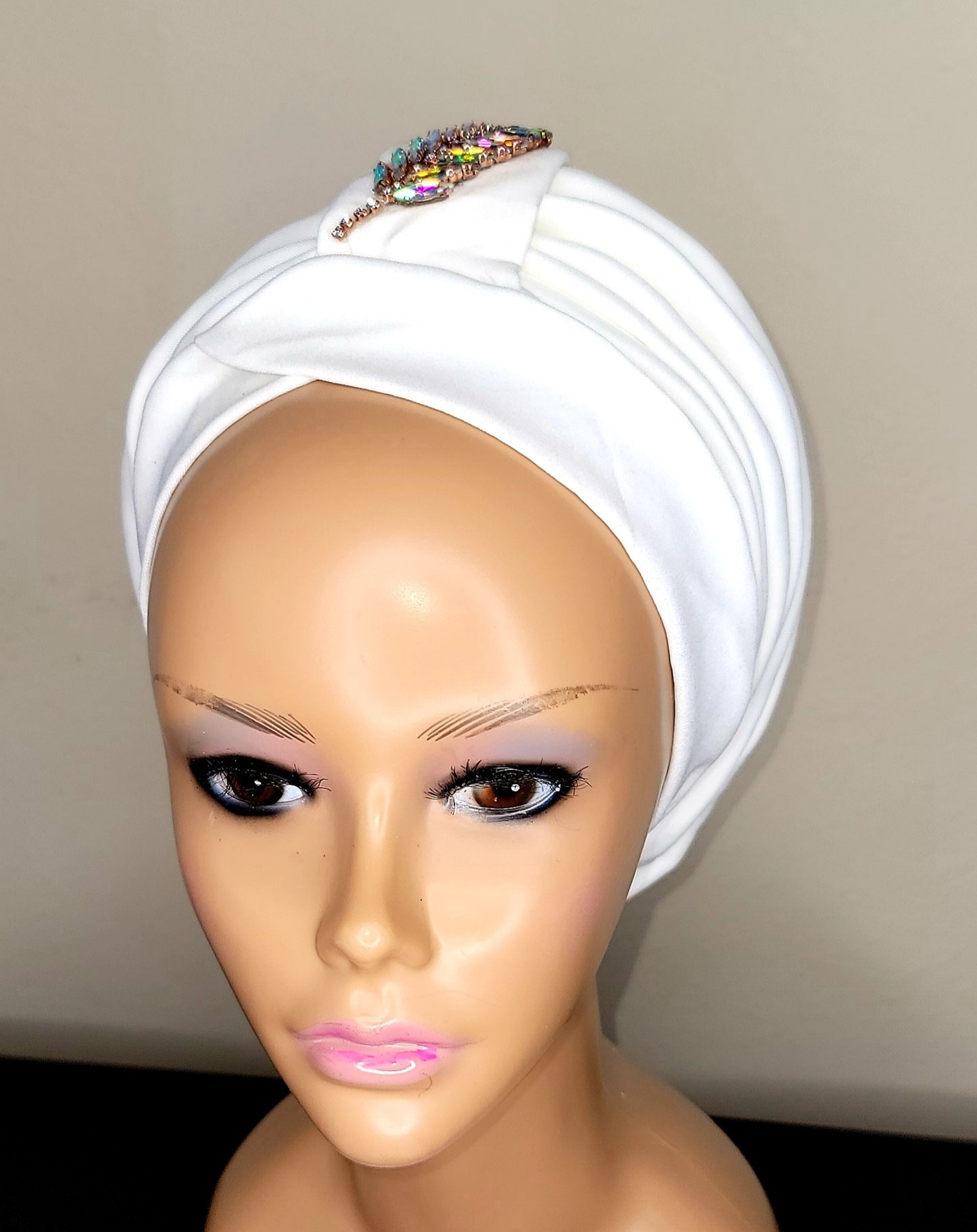 Tasha to wear Turban with up-do Rhinestones 17