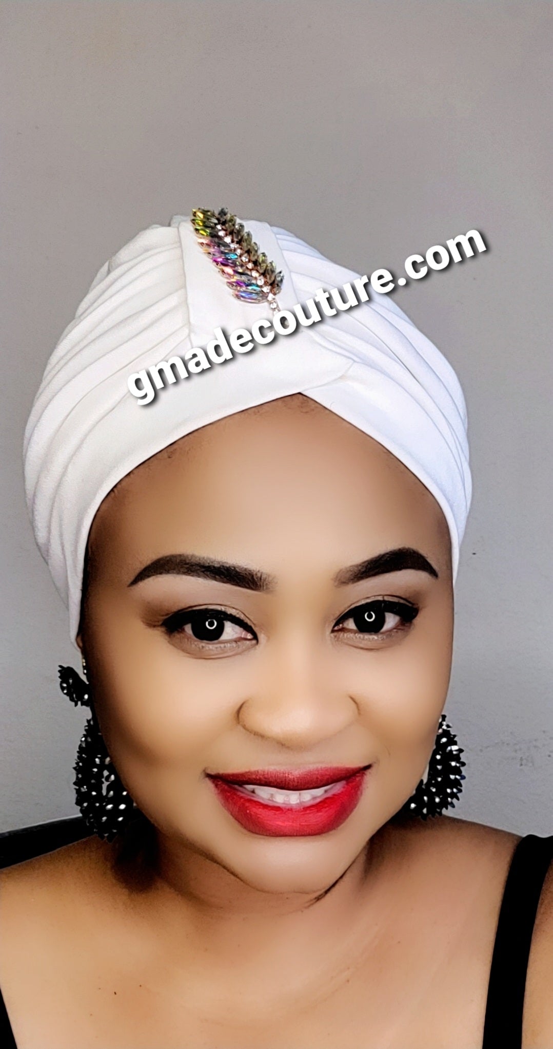 Tasha to wear Turban with up-do Rhinestones 17