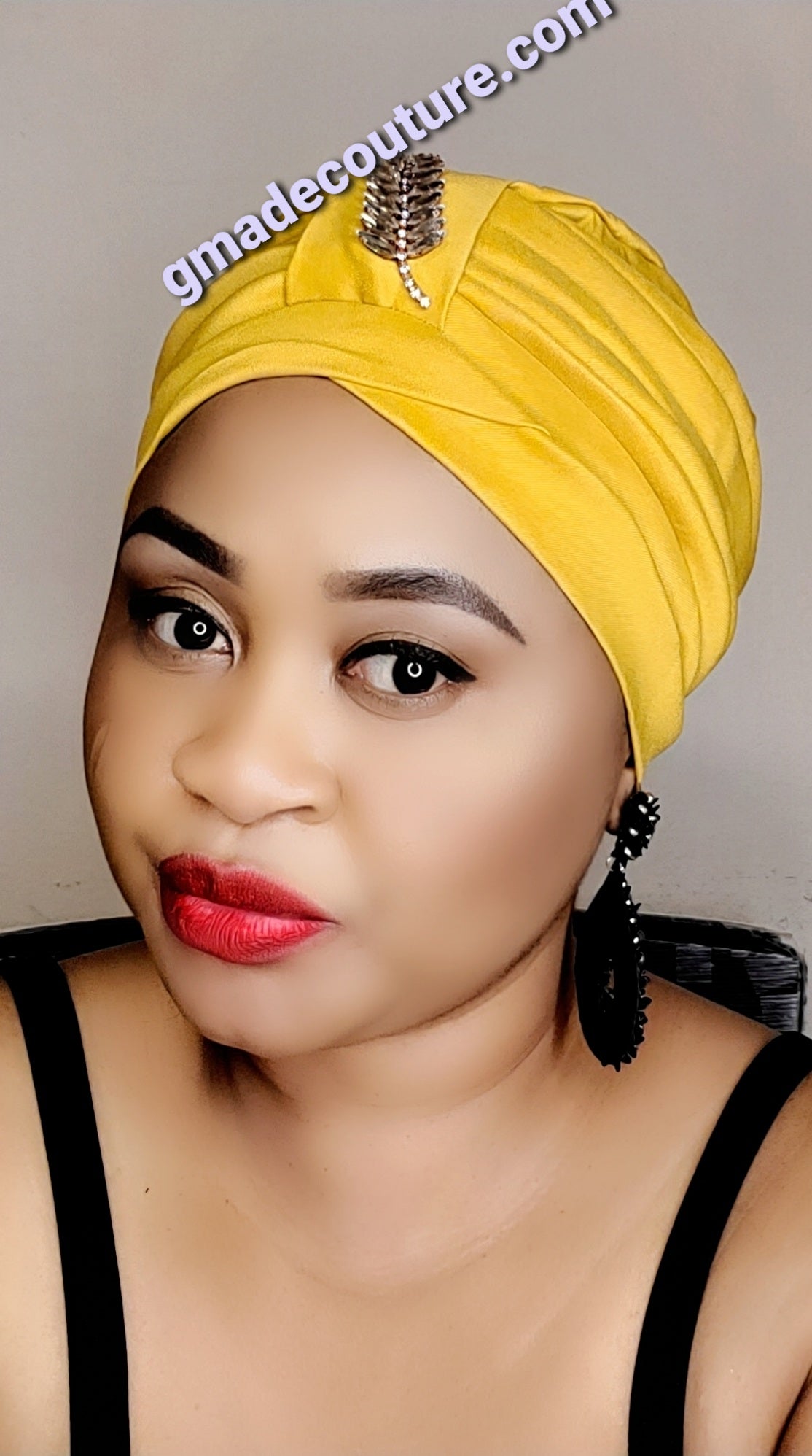 Tasha Ready to wear Turban with up-do Rhinestones 25