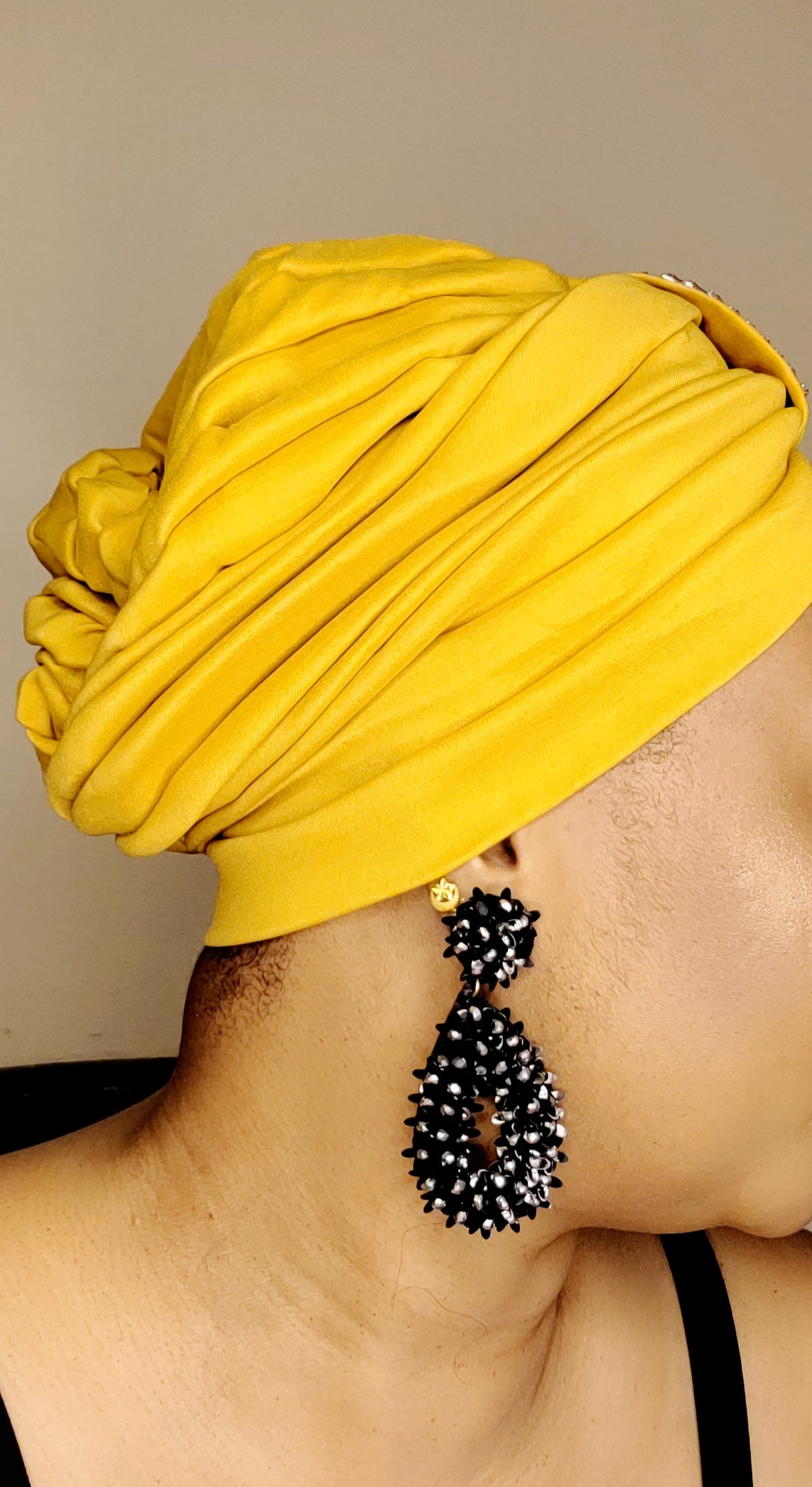 Tasha Ready to wear Turban with up-do Rhinestones 25