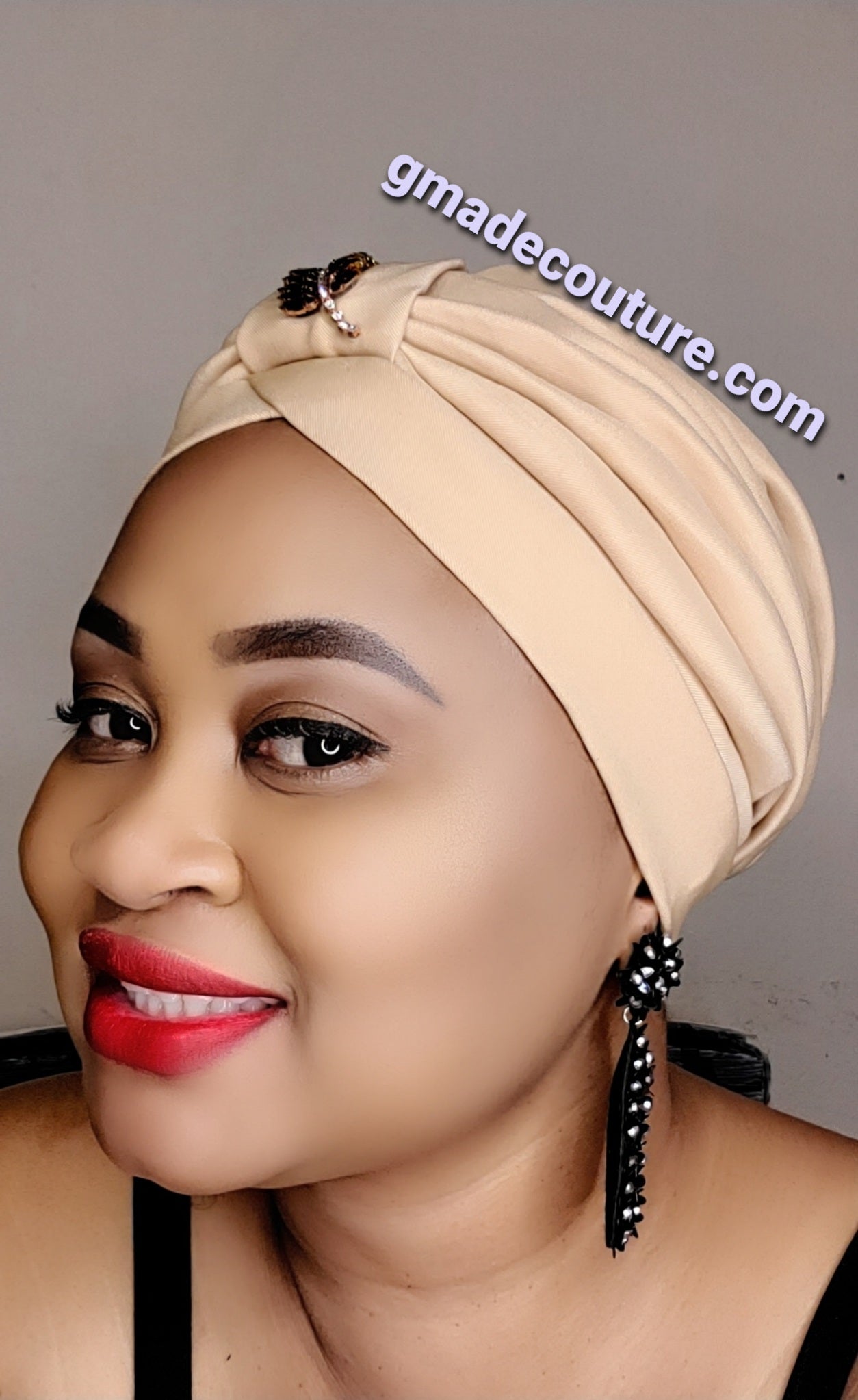 Tasha Ready to wear Turban with up-do Rhinestones 29