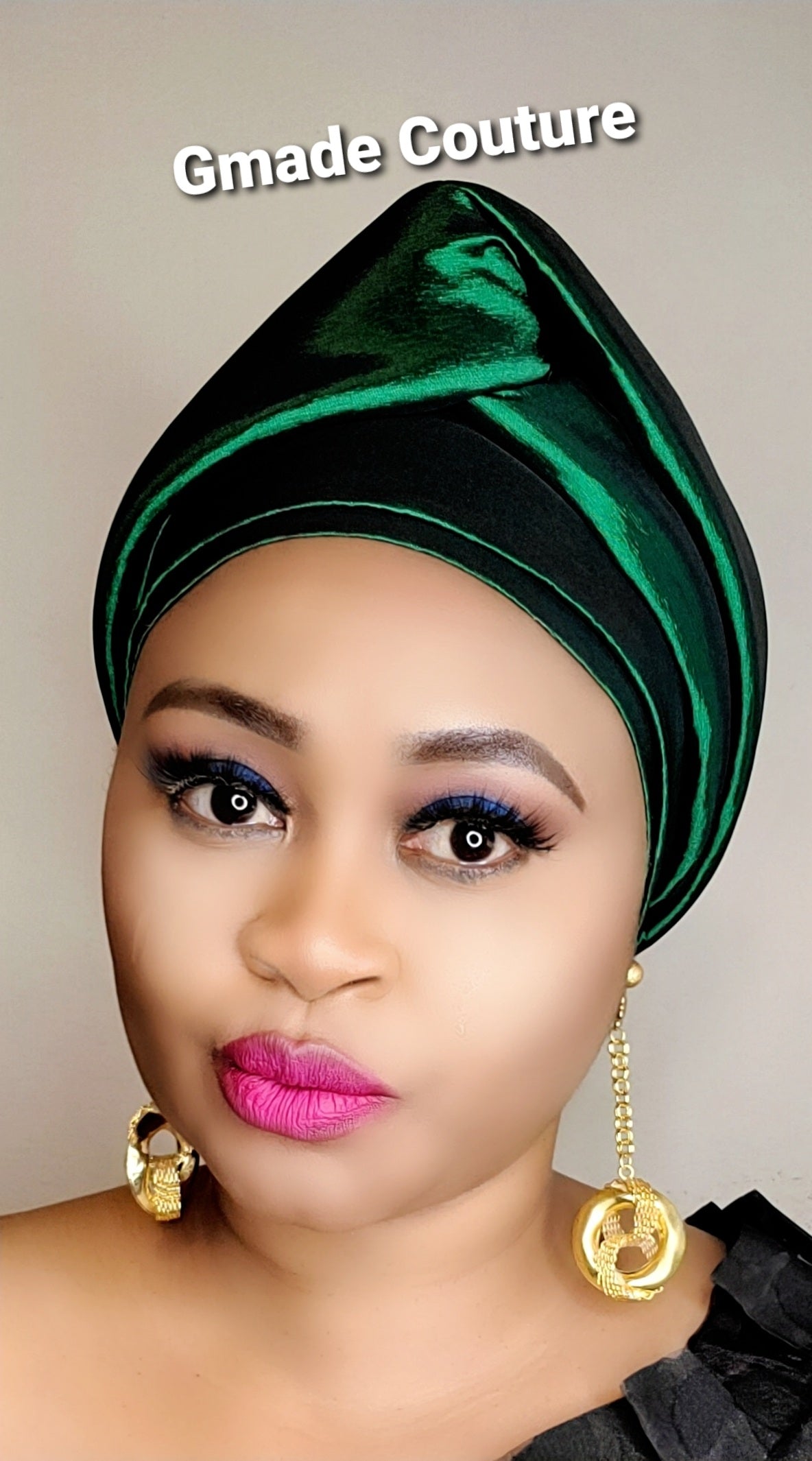 READY TO WEAR TAFETTA TURBAN GELE CAP WITH KNOT UP-DO