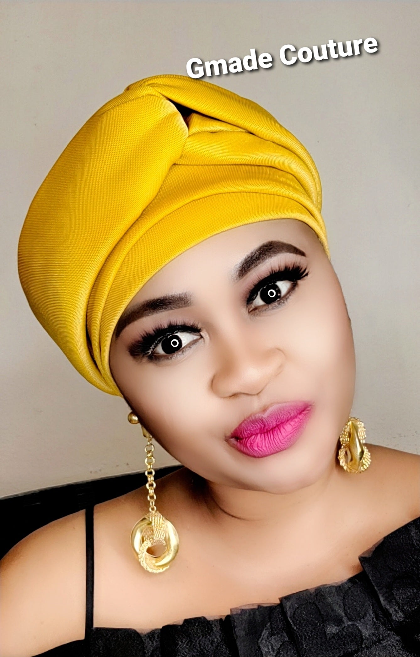 READY TO WEAR TAFETTA TURBAN GELE CAP WITH KNOT UP-DO- 6