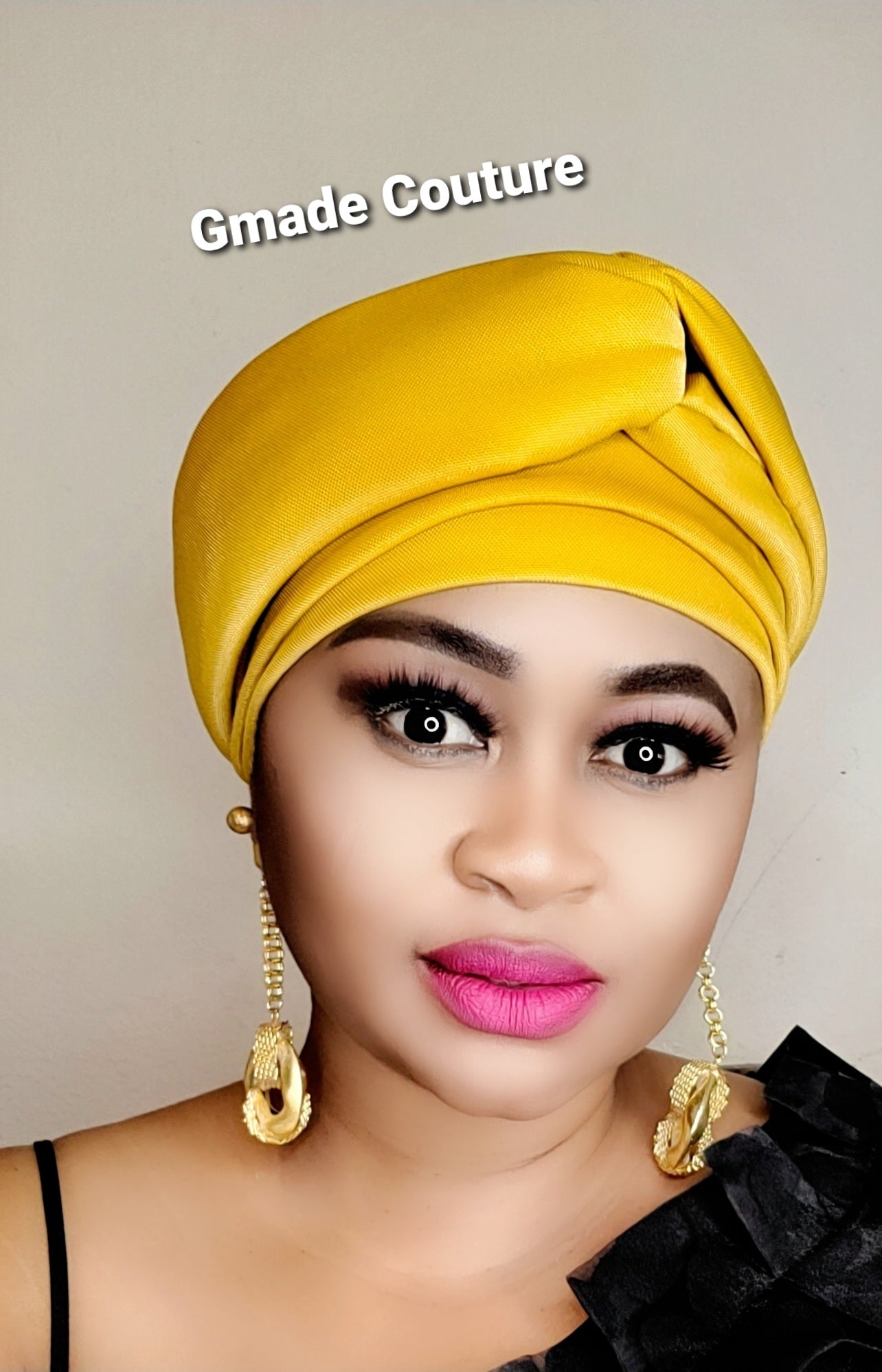 READY TO WEAR TAFETTA TURBAN GELE CAP WITH KNOT UP-DO- 6