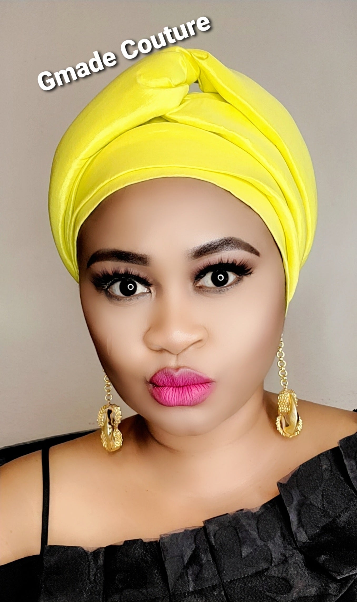 READY TO WEAR TAFETTA TURBAN GELE CAP WITH KNOT UP-DO- 3