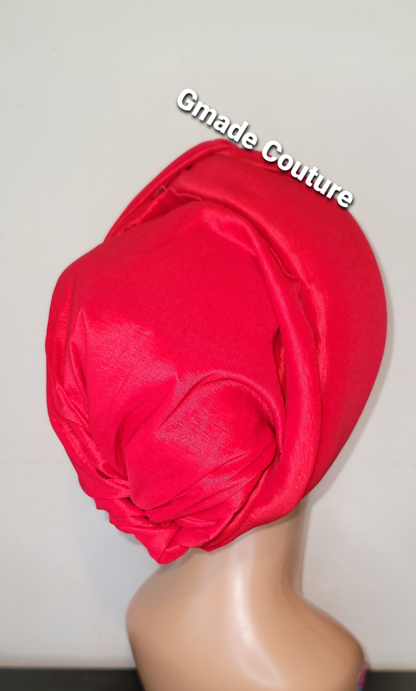 READY TO WEAR TAFETTA TURBAN GELE CAP WITH KNOT UP-DO- 9
