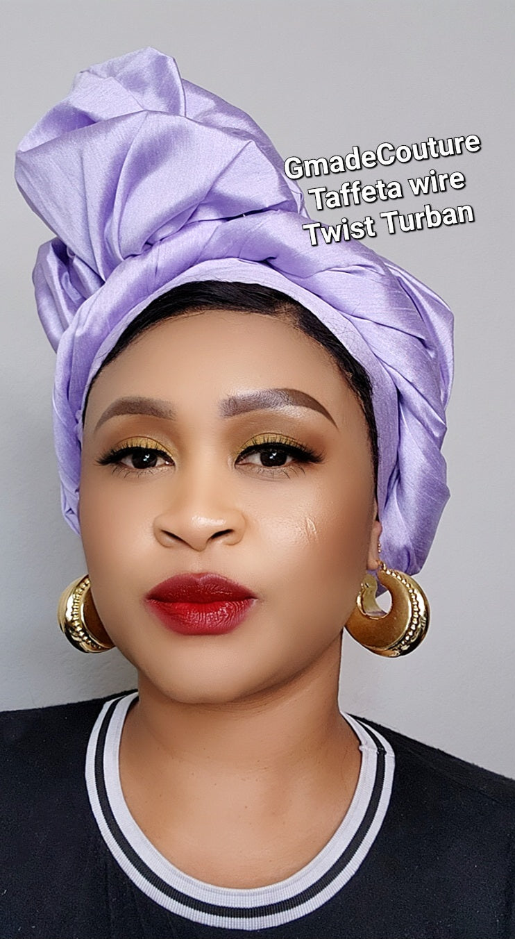 GMADE TWISTED WIRE READY TO WEAR TURBAN CAP/ GELE WITH UP-DO H
