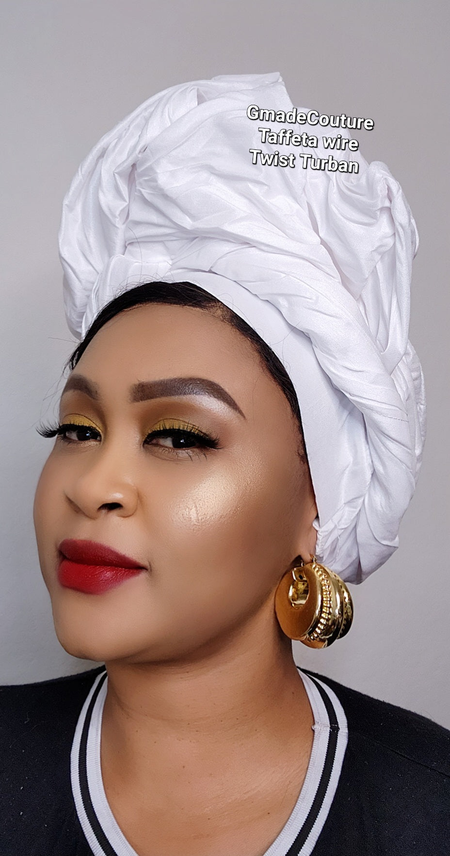 GMADE TWISTED WIRE READY TO WEAR TURBAN CAP/ GELE WITH UP-DO J