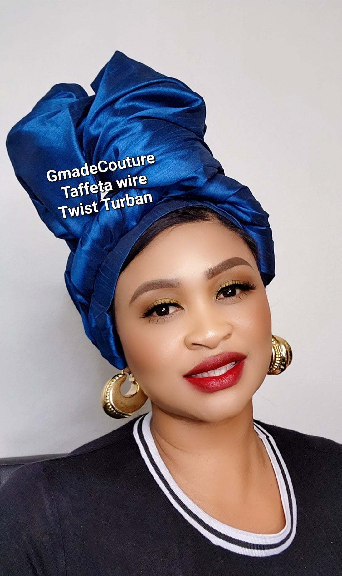 GMADE TWISTED WIRE READY TO WEAR TURBAN CAP/ GELE WITH UP-DO L