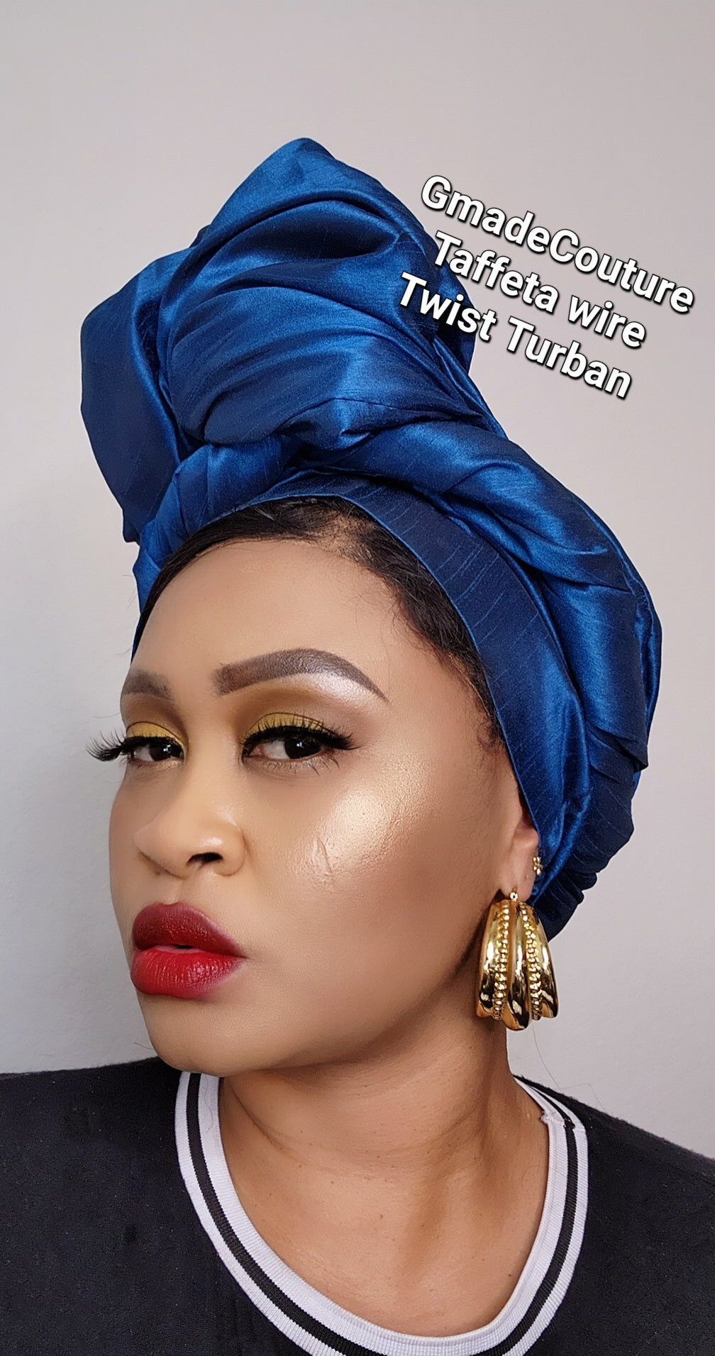 GMADE TWISTED WIRE READY TO WEAR TURBAN CAP/ GELE WITH UP-DO L