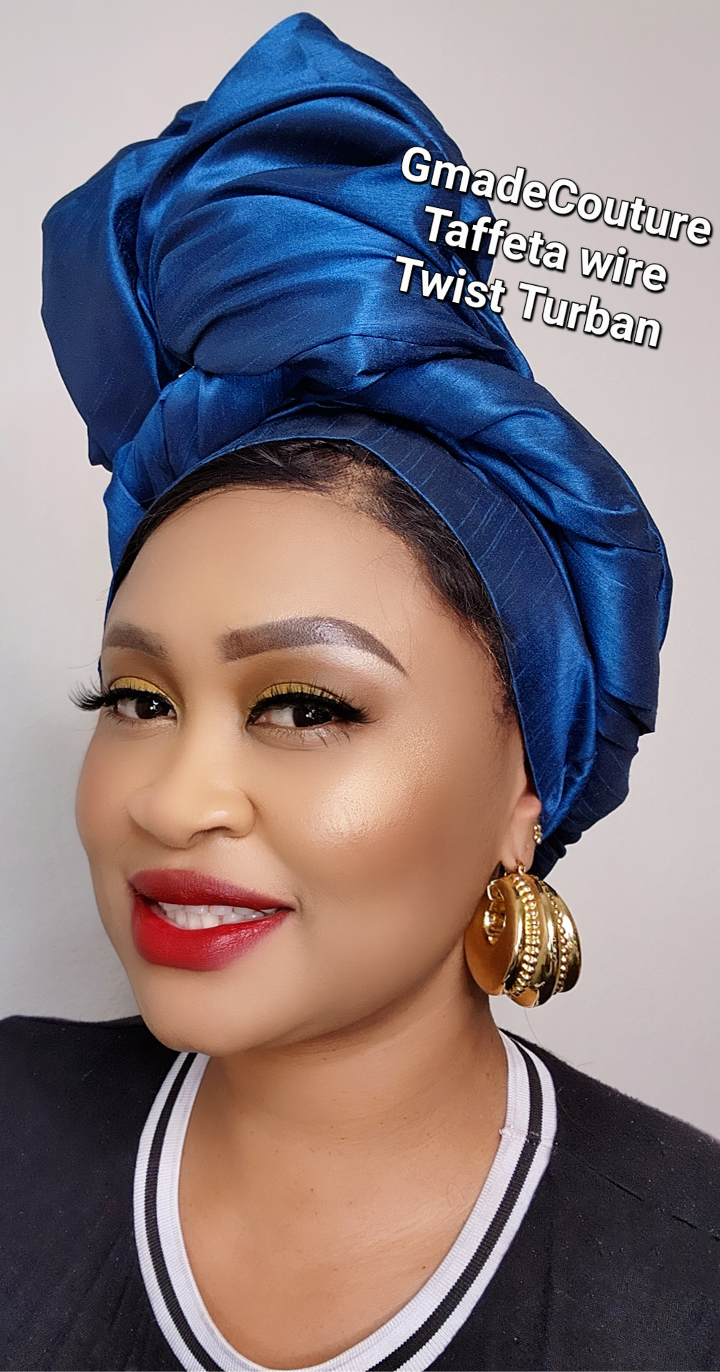 GMADE TWISTED WIRE READY TO WEAR TURBAN CAP/ GELE WITH UP-DO L