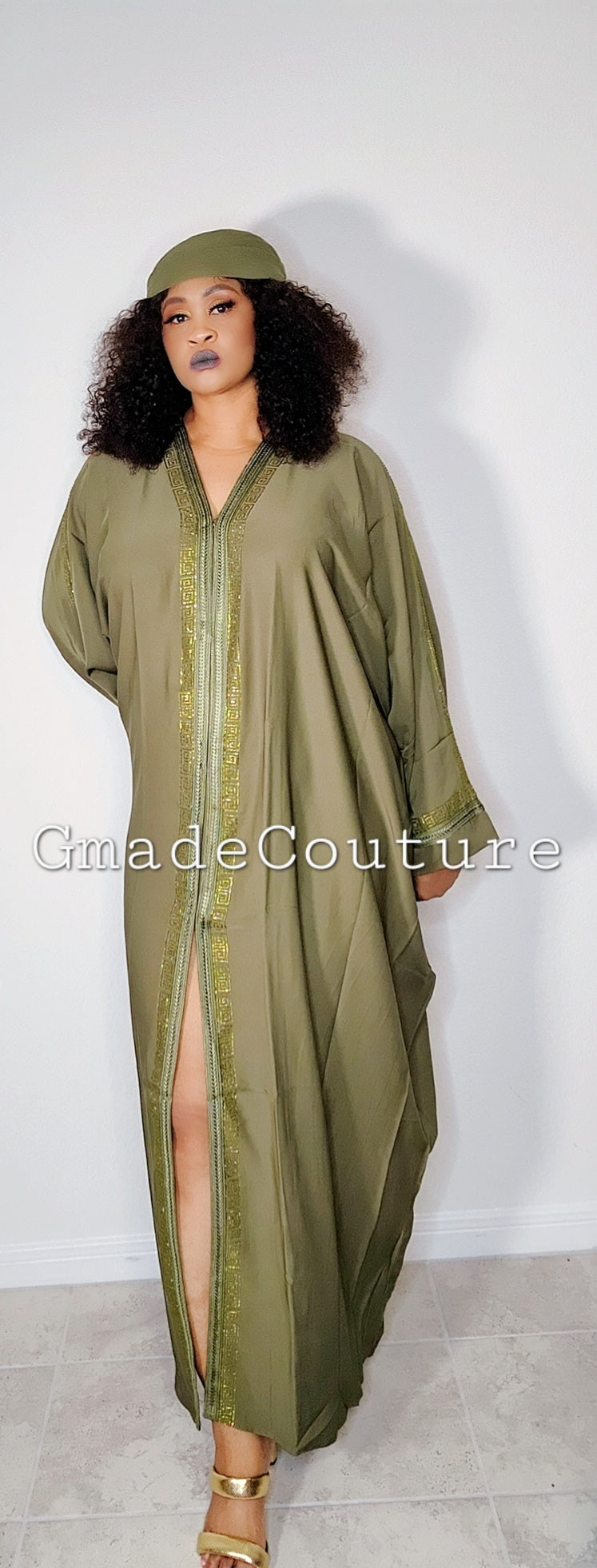 Jalabiya /Kaftan/Beach cover up with matching headwrap