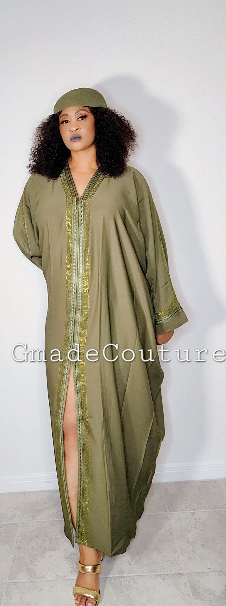 Jalabiya /Kaftan/Beach cover up with matching headwrap