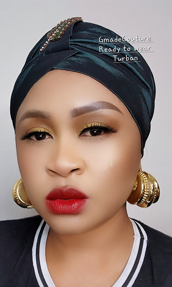 Tasha to wear Turban with up-do Rhinestones 1