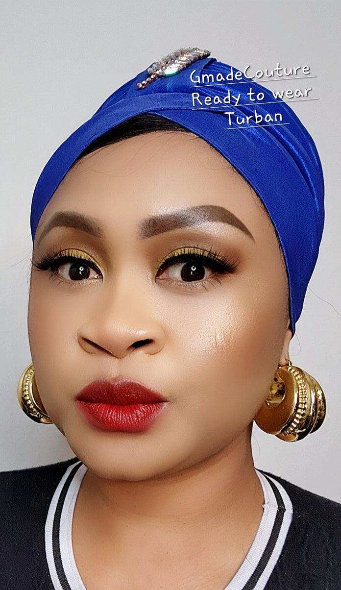 Tasha to wear Turban with up-do Rhinestones 7