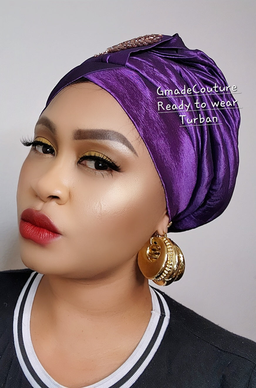Tasha to wear Turban with up-do Rhinestones 9