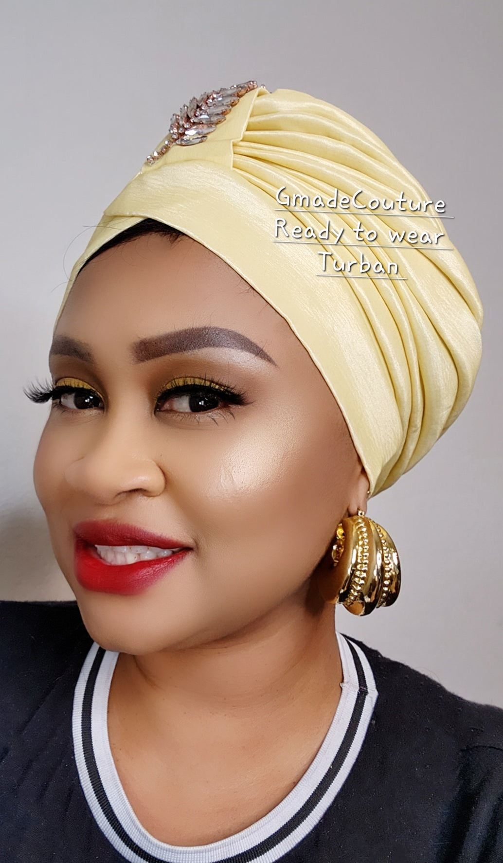 Tasha to wear Turban with up-do Rhinestones 10