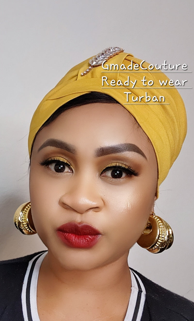 Tasha to wear Turban with up-do Rhinestones 12