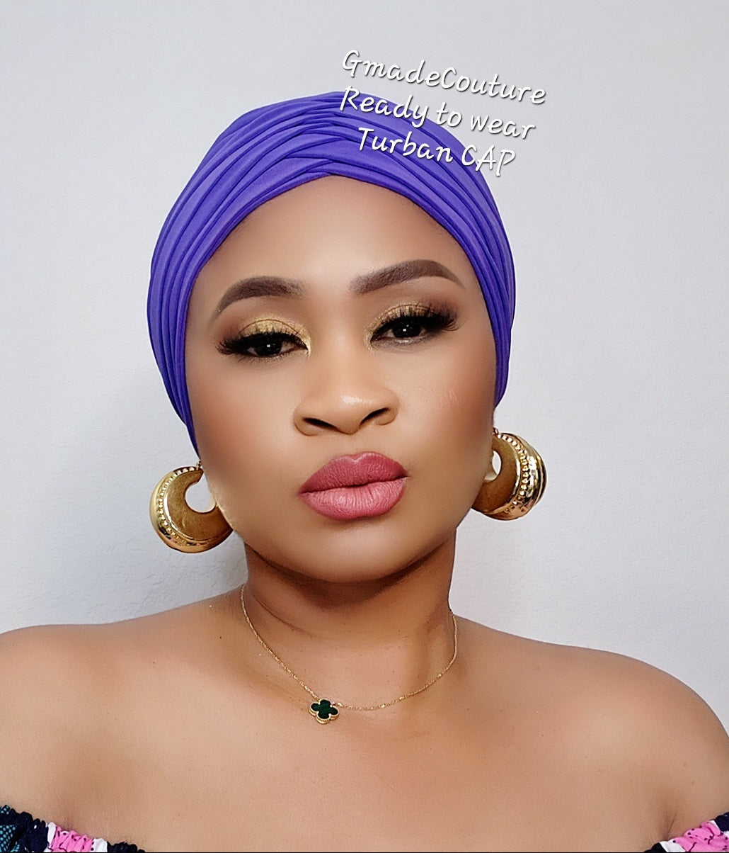 WENDY PLEATED READY TO WEAR TURBAN CAP