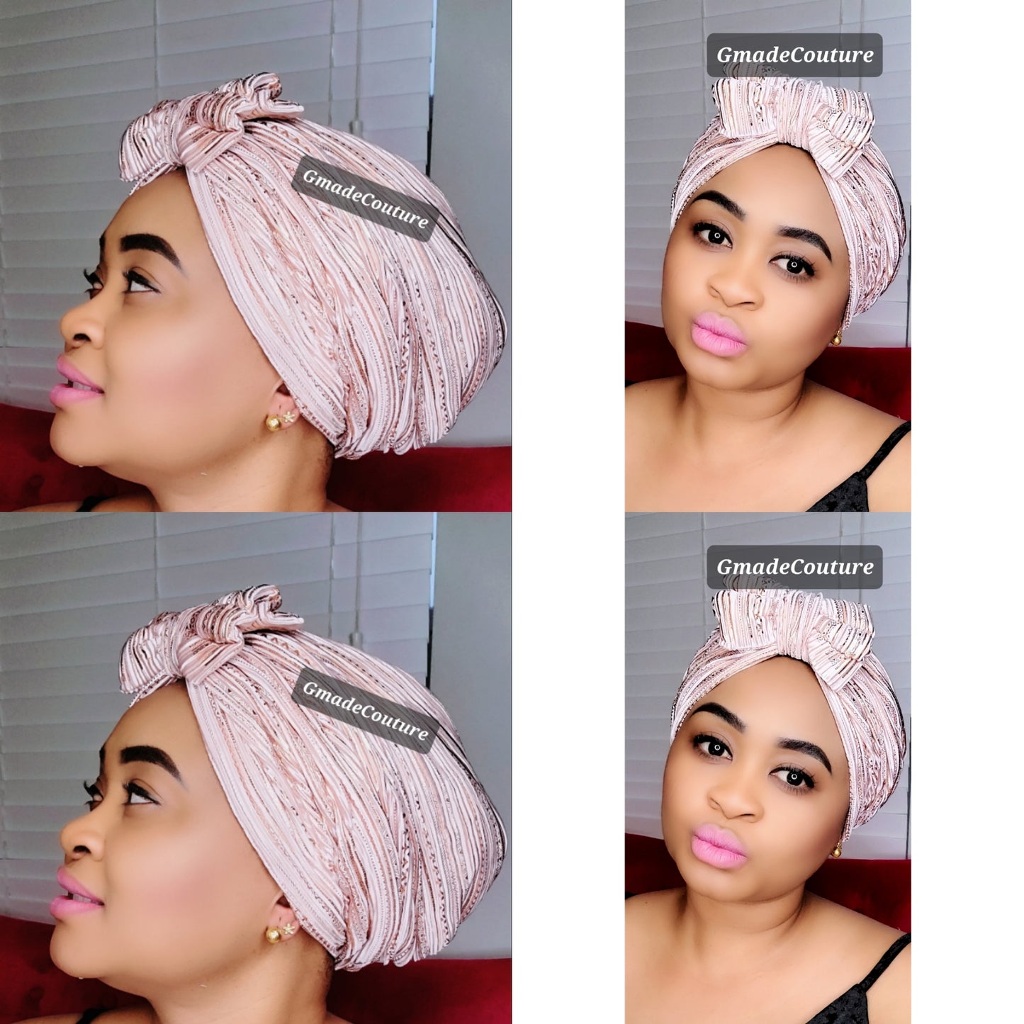 TURBAN TWIST CAP ROSE UP-DO 1