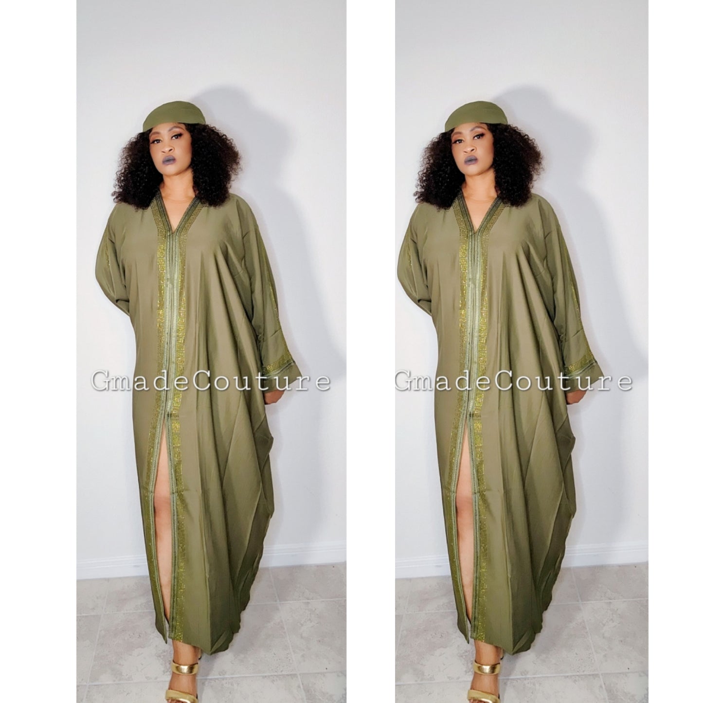 Jalabiya /Kaftan/Beach cover up with matching headwrap
