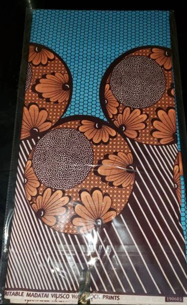 ANKARA DUTCH WAX FABRIC PRINT- 100% Cotton- 6