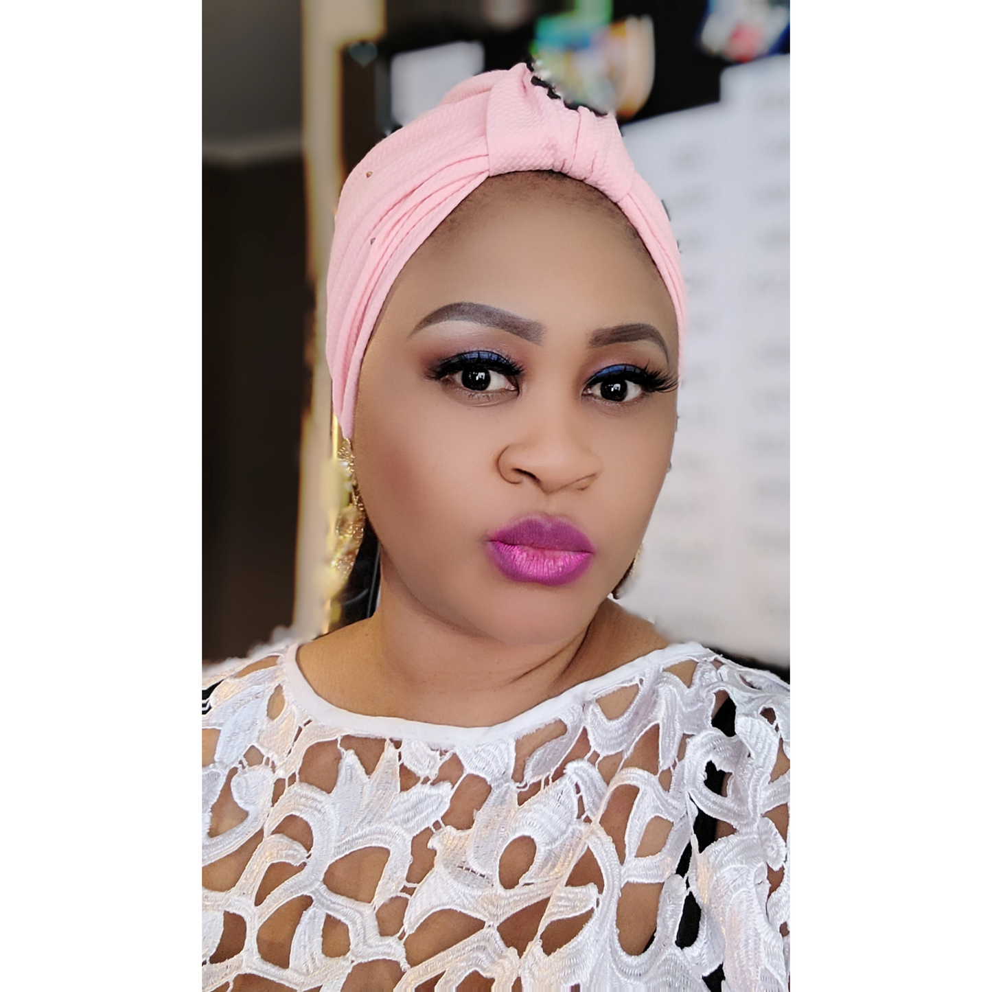 READY TO WEAR TURBAN CAP IN KNOT RHINESTONES EMBELLISHMENTS