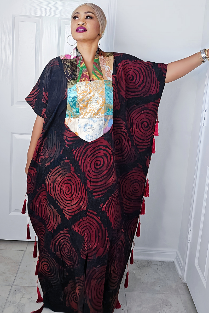 Luna Adire Chiffon Bubu Kaftan