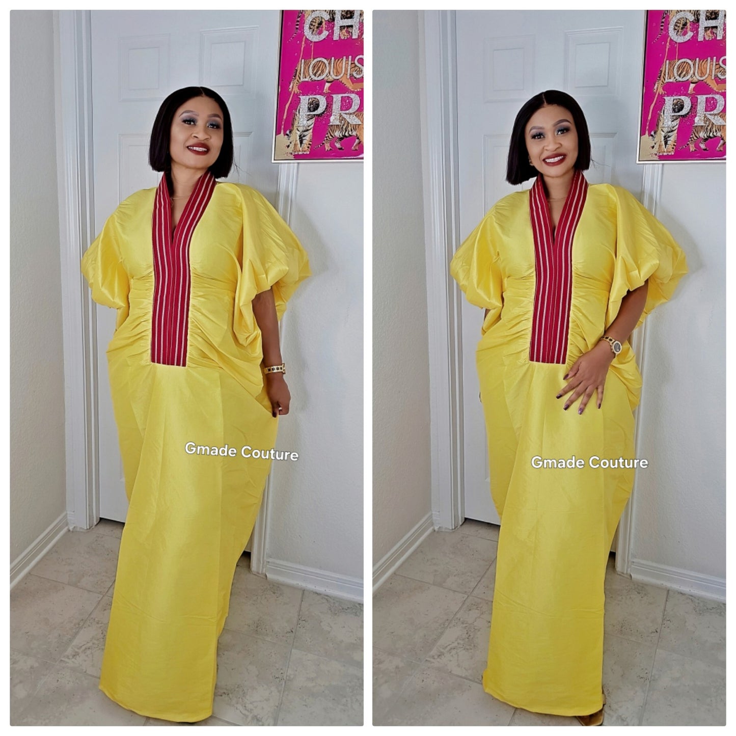 Zara Rich Aunty Bubu Dress With Aso-Oke Neckline