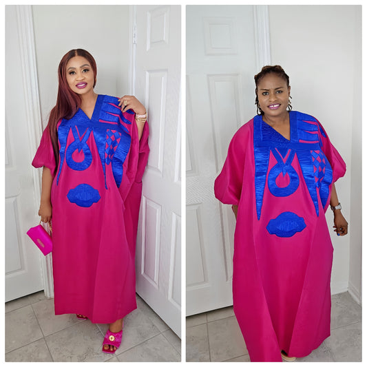 Omalicha – Rich Aunty Embroidered Bubu Agbada Kaftan