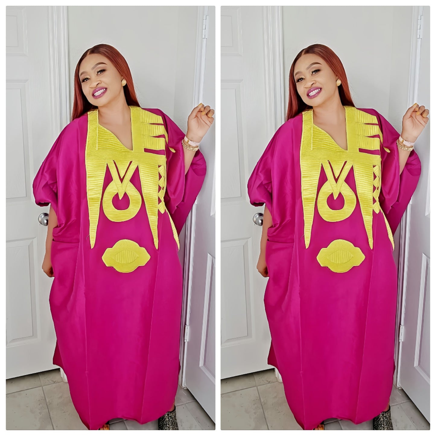 Omalicha – Rich Aunty Embroidered Bubu Dress Agbada Kaftan