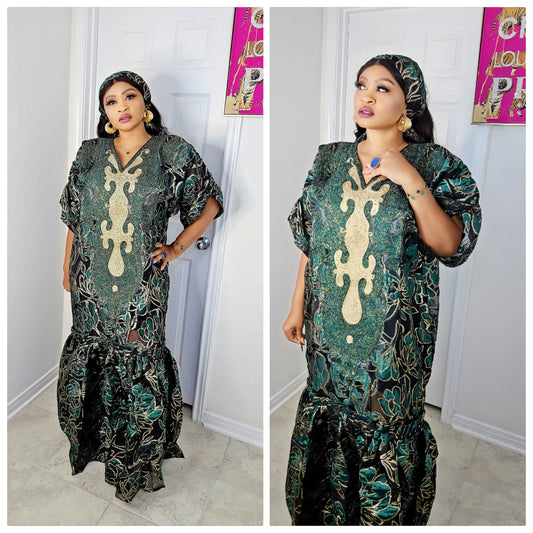 Golden Luxe Brocade Bubu