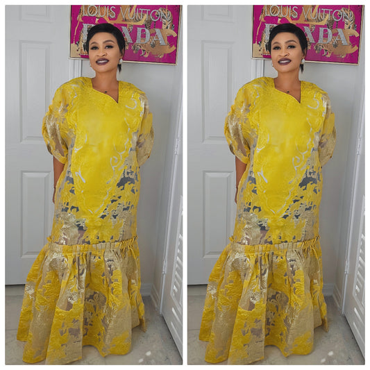 Golden Luxe Brocade Bubu