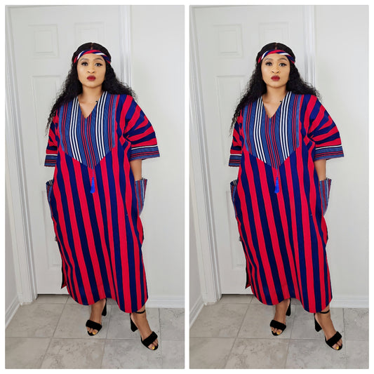 Tiwalola – Rich Aunty Bubu Midi length with Matching Scarf