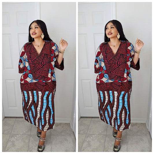 Tiwalola – Rich Aunty Bubu Midi length with Matching Scarf