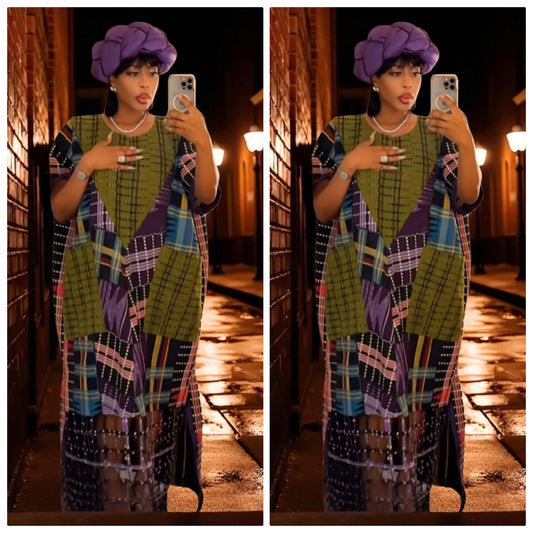 Rich Aunty Bubu – Aso-Oke Patched Design Edition( BESTSELLER)- PRE-ORDER ONLY
