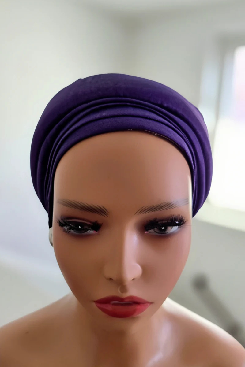 Rich Aunty Taffetta Gele Cap Turban