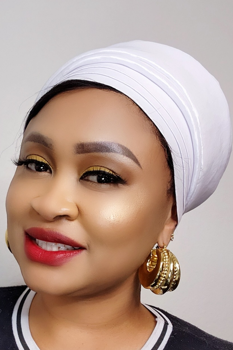 AVA TAFFETA PRE-TIED TURBAN CAP( LUXURY)