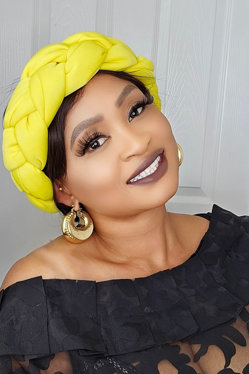 Gmade Braided Turban Twist Headband - Deep Yellow