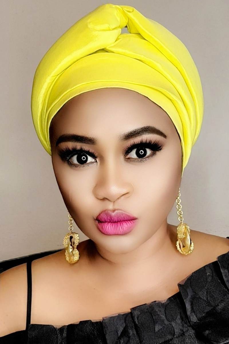 READY TO WEAR TAFETTA TURBAN GELE CAP WITH KNOT UP-DO- 3