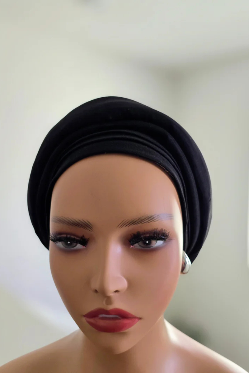 Rich Aunty Taffetta Gele Cap Turban